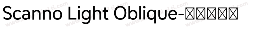 Scanno Light Oblique字体转换
